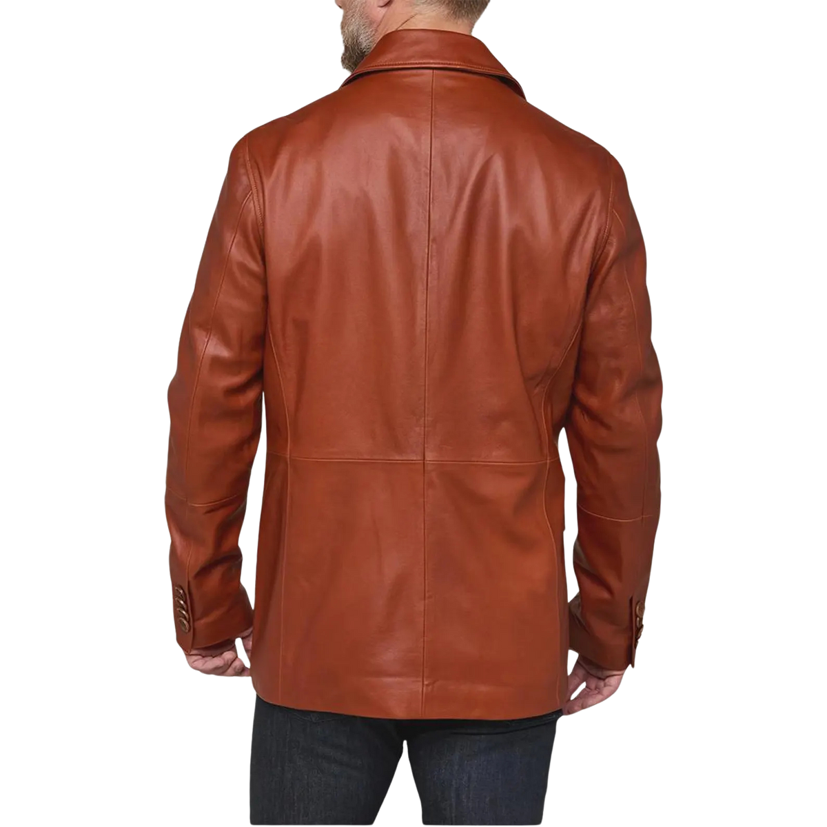 Men's Distressed Brown Lambskin Safari Jacket