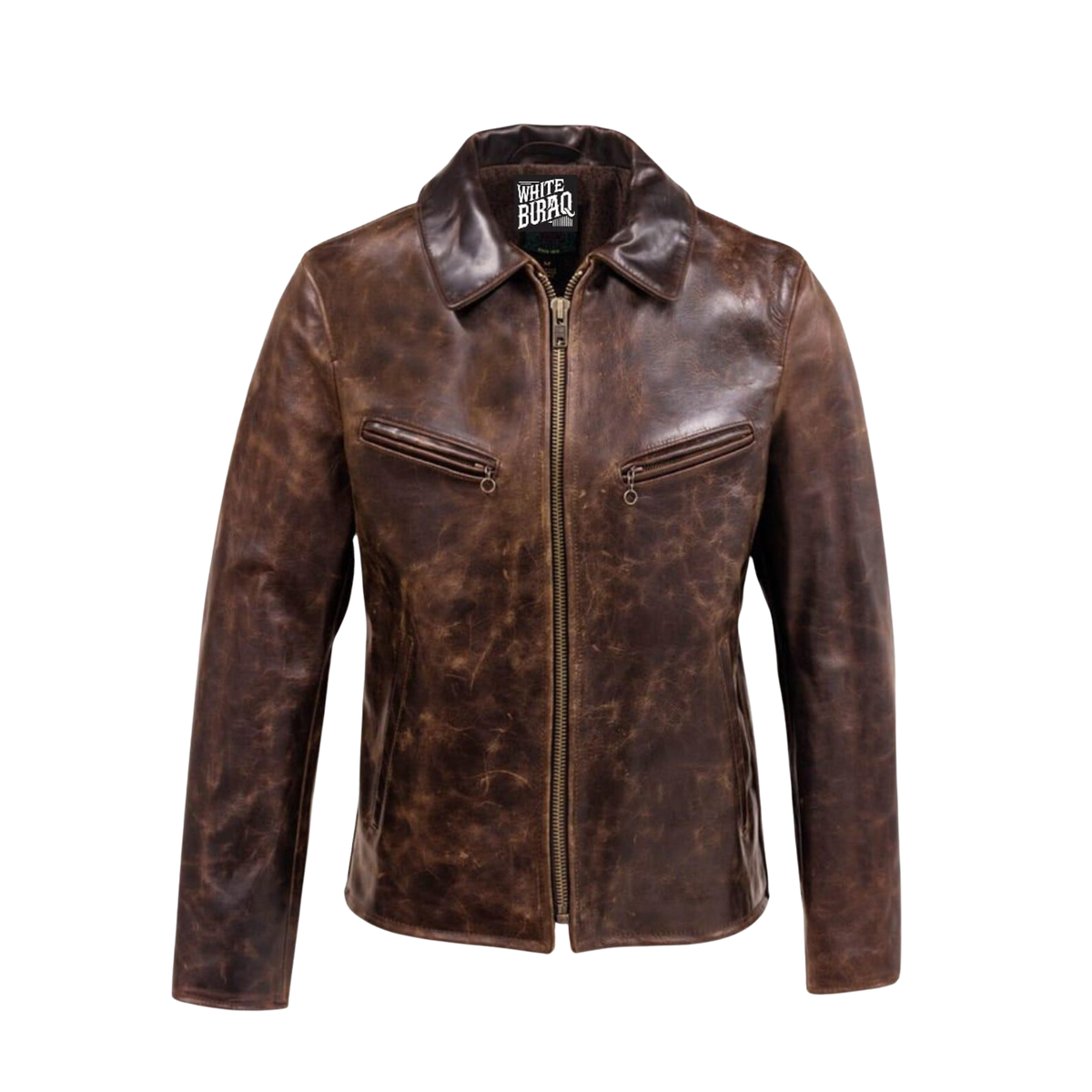 Men's Heavyweight Cowhide Vintage Moto Jacket