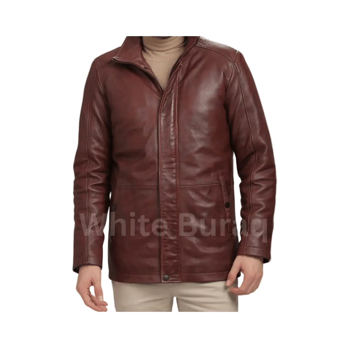 Men's Lambskin Leather Car Coat
