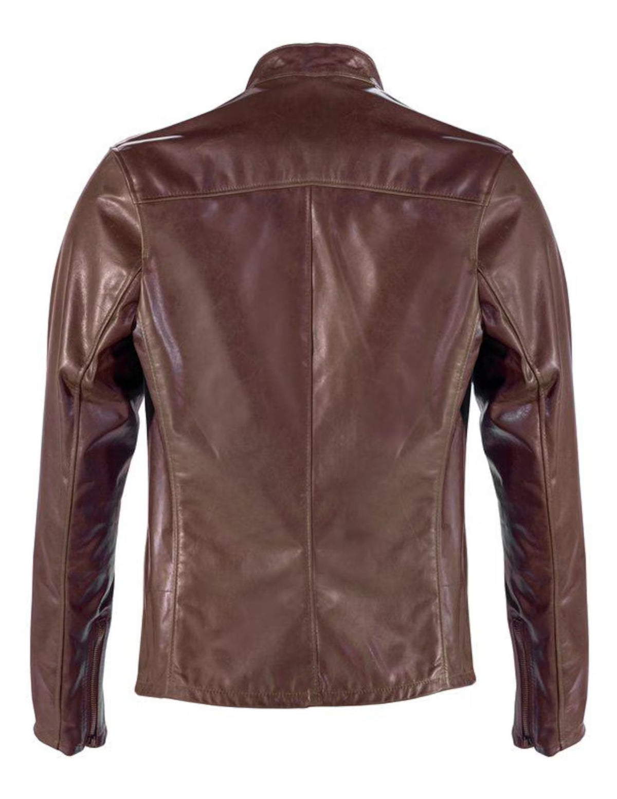 Men's Unlined Waxed Cowhide Cafe Racer Jacket