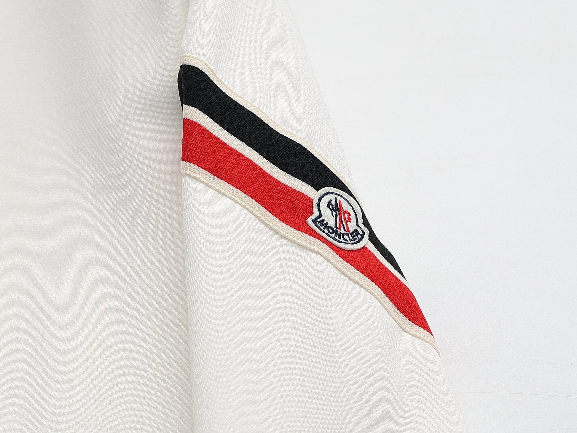 Moncler Tricolor Striped Patch Technical Tracksuit White CUSTOM