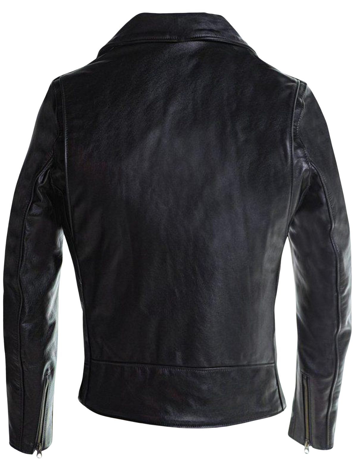 Men's Black Lightweight Cowhide Asymmetrical Moto Jacket