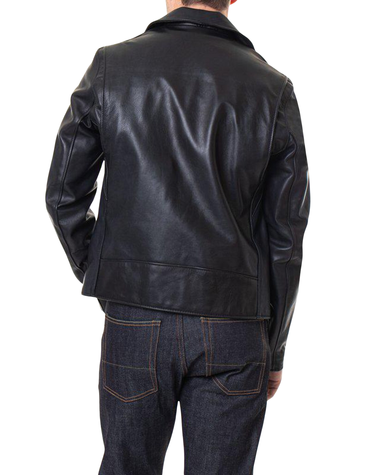 Men's Black Lightweight Cowhide Asymmetrical Moto Jacket