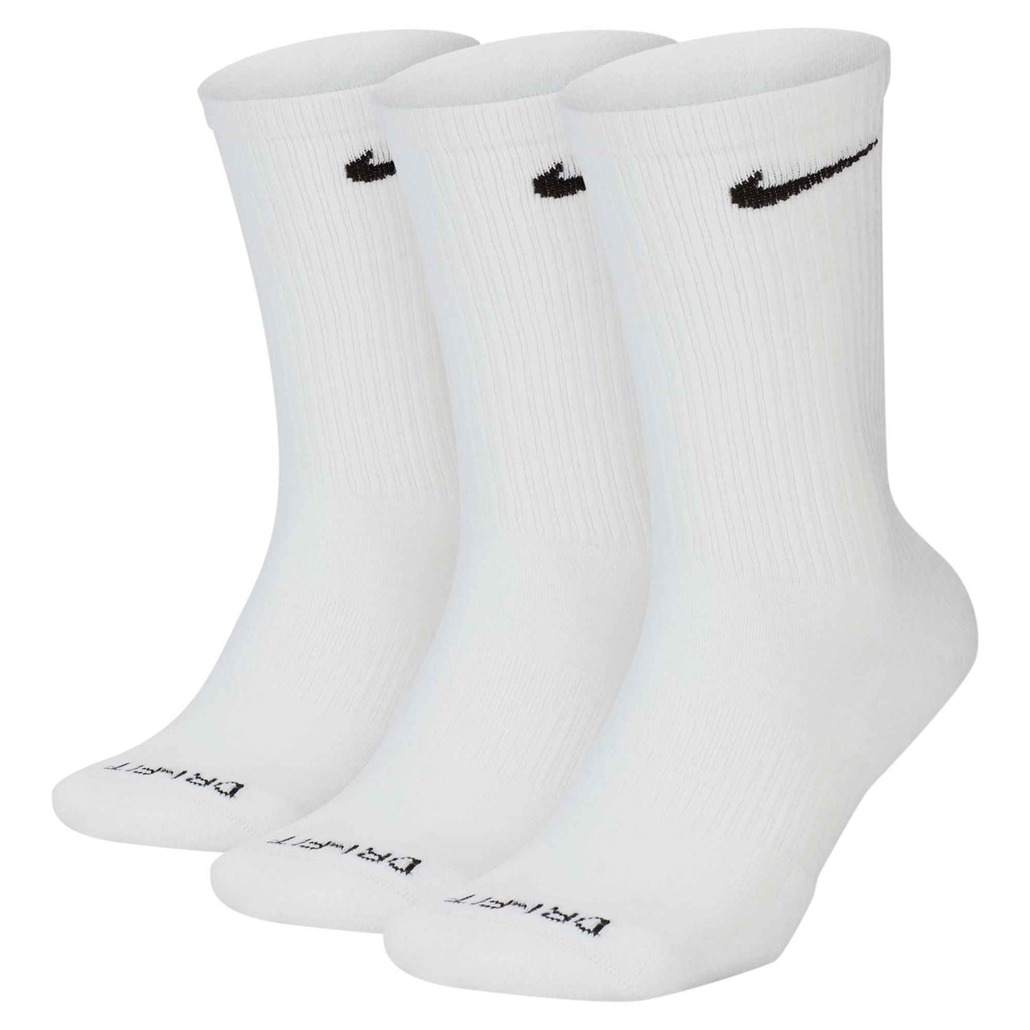 Nike Adult 3-Pack Everyday Plus Cushioned Socks - White