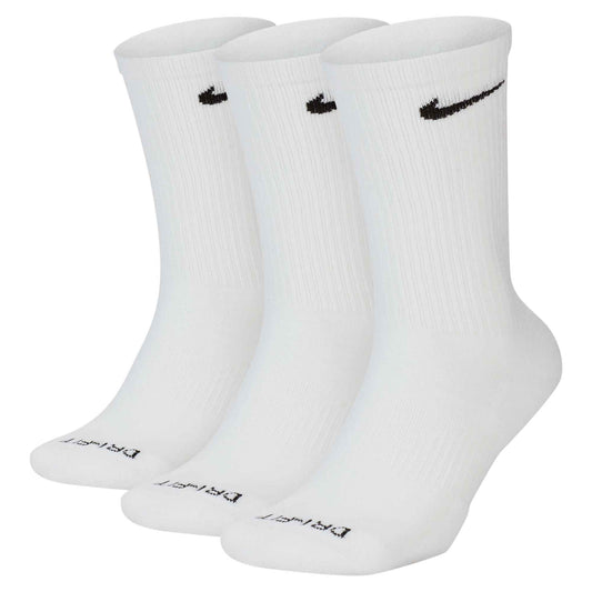 Nike Adult 3-Pack Everyday Plus Cushioned Socks - White