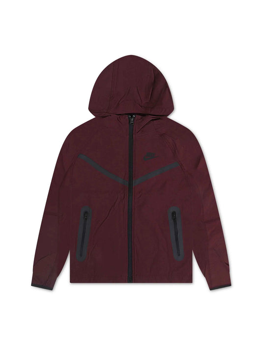 Nike Boys Tech Fleece Hoodie - Burgundy Crush/Black