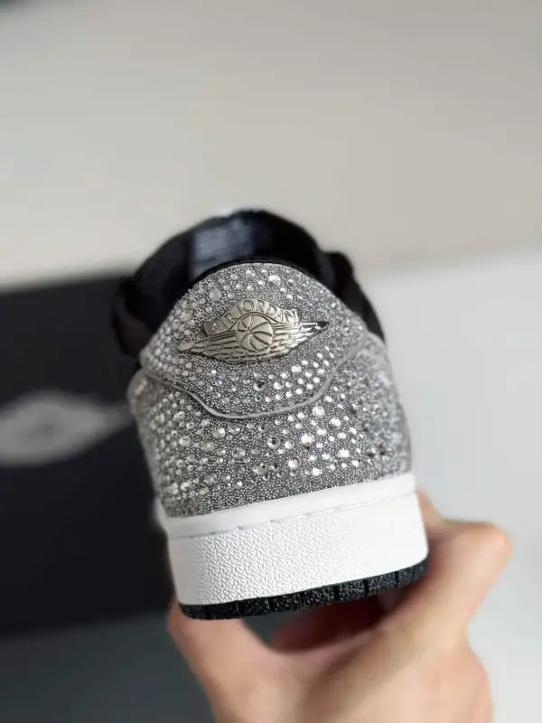 Swarovski x Air Jordan 1 Low OG in Black and Silver