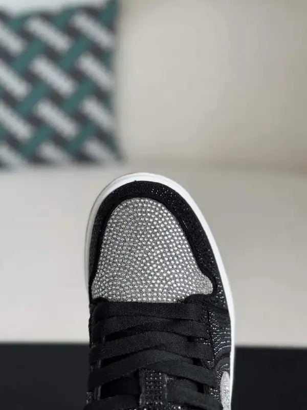 Swarovski x Air Jordan 1 Low OG in Black and Silver