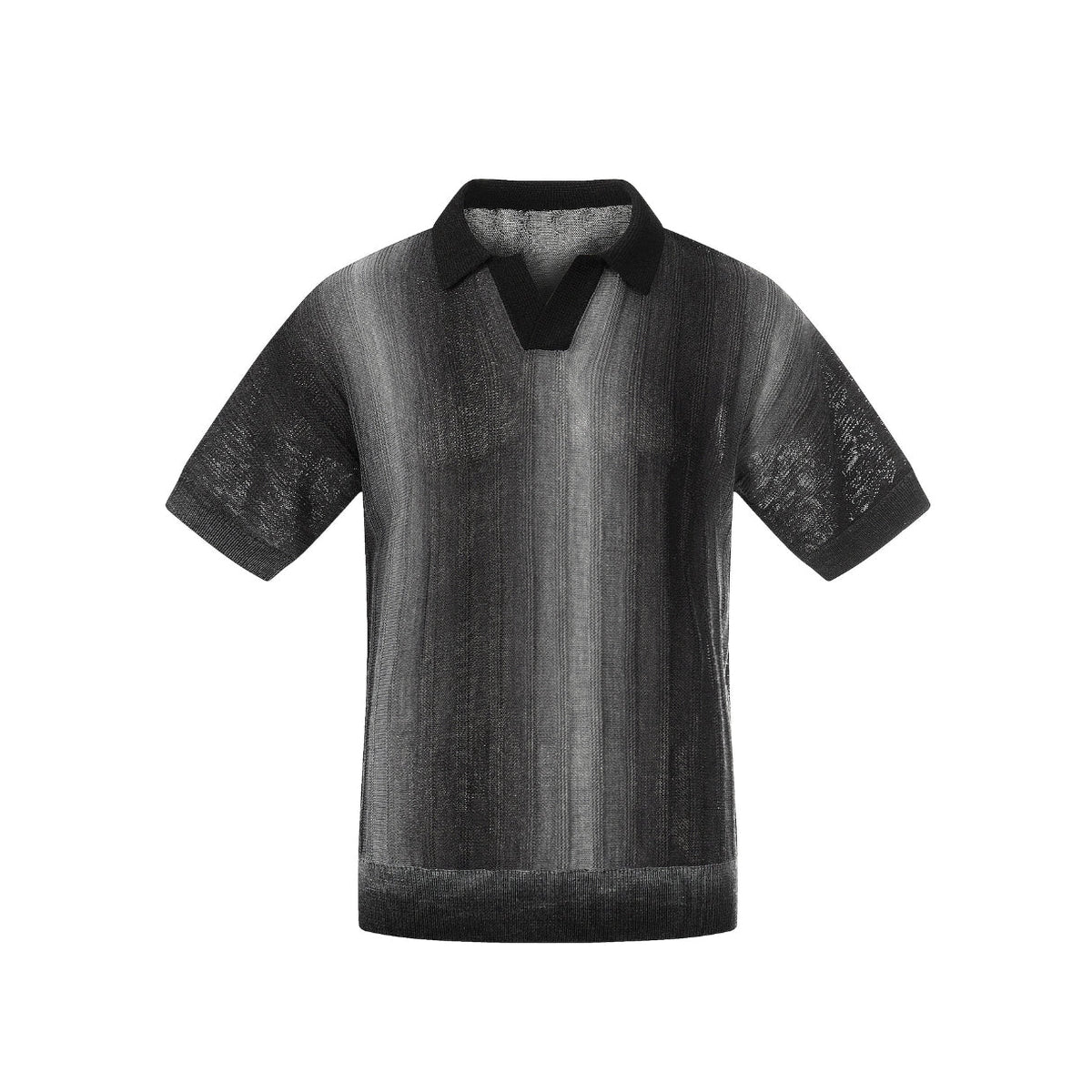 Noir Flame Mesh Polo T-shirt