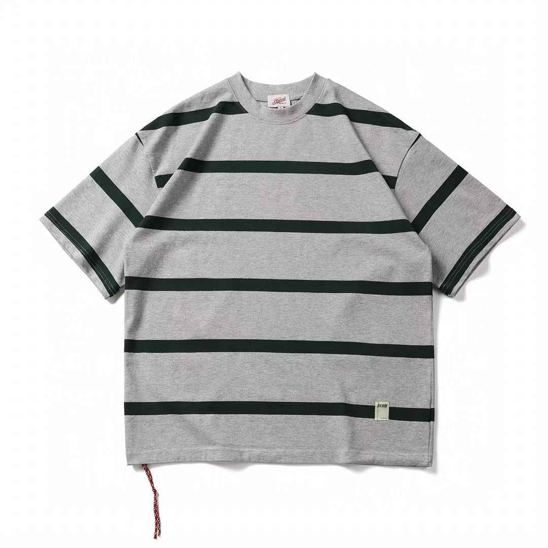 Retro Heavyweight Striped Cotton Tee