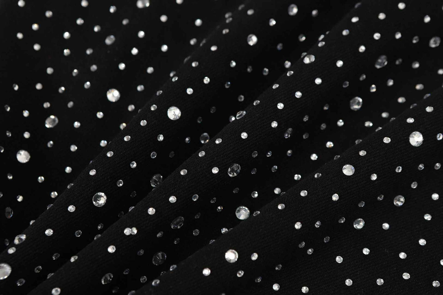 Diamond-Encrusted Black Jeans