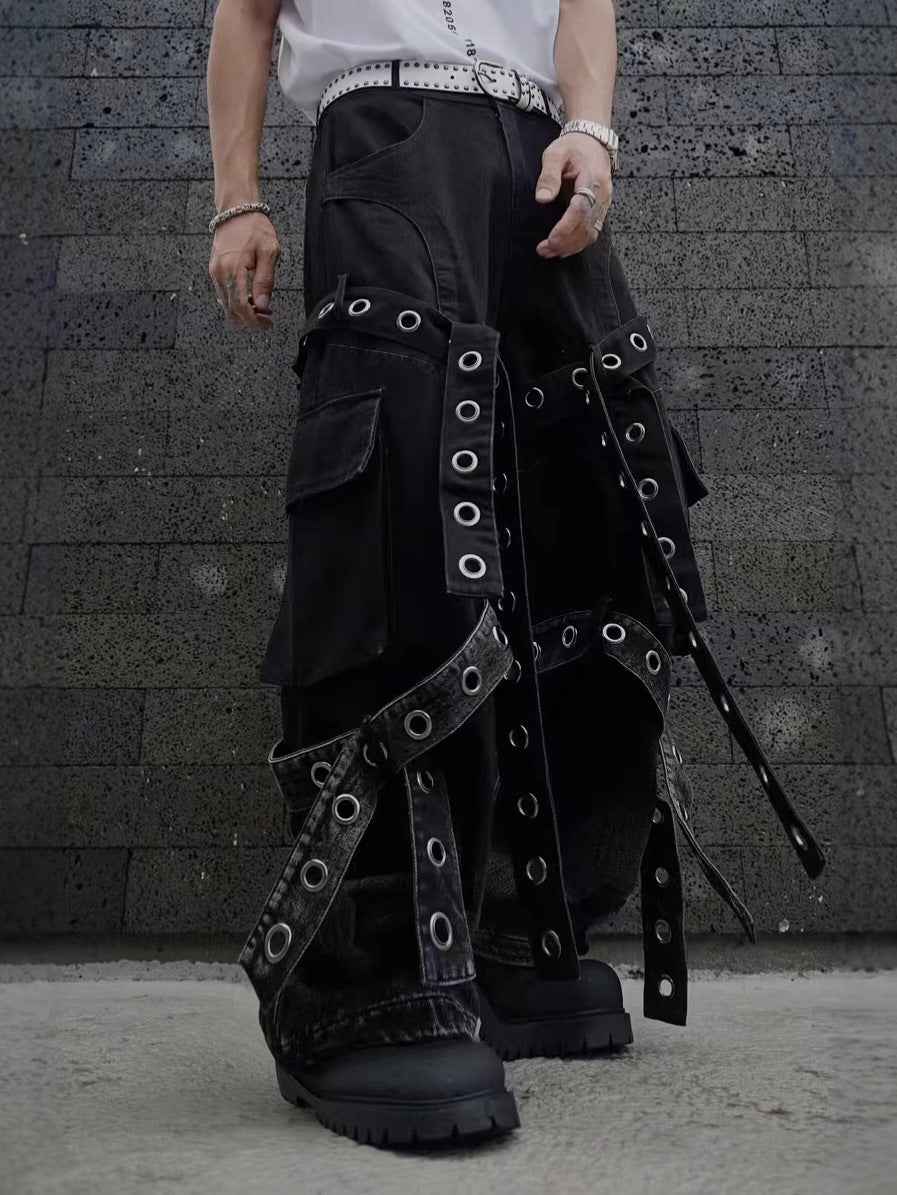 Heavy Punk Wide-Leg Pants
