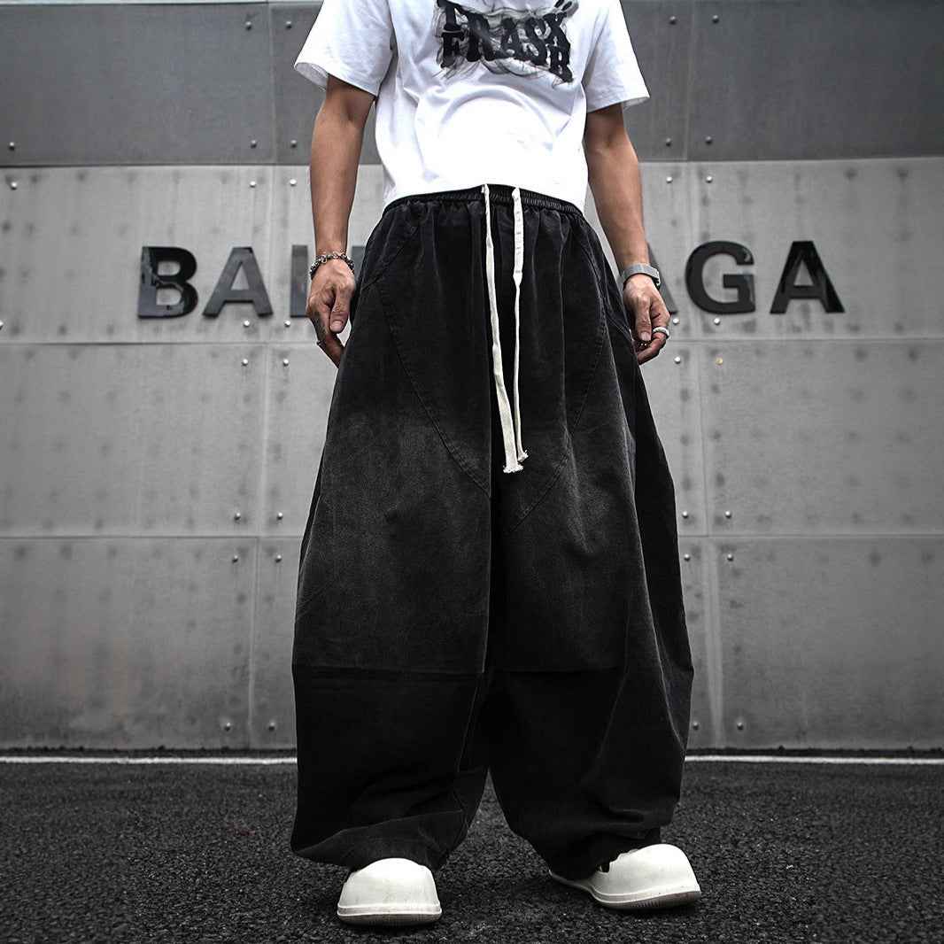 Baggy Wide-Leg Harem Pants