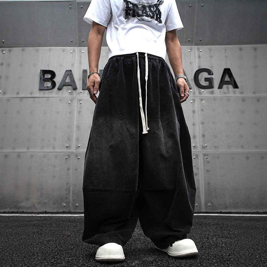 Baggy Wide-Leg Harem Pants