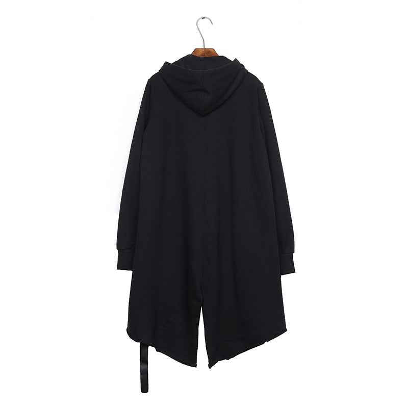 Dark Hooded Long Jacket