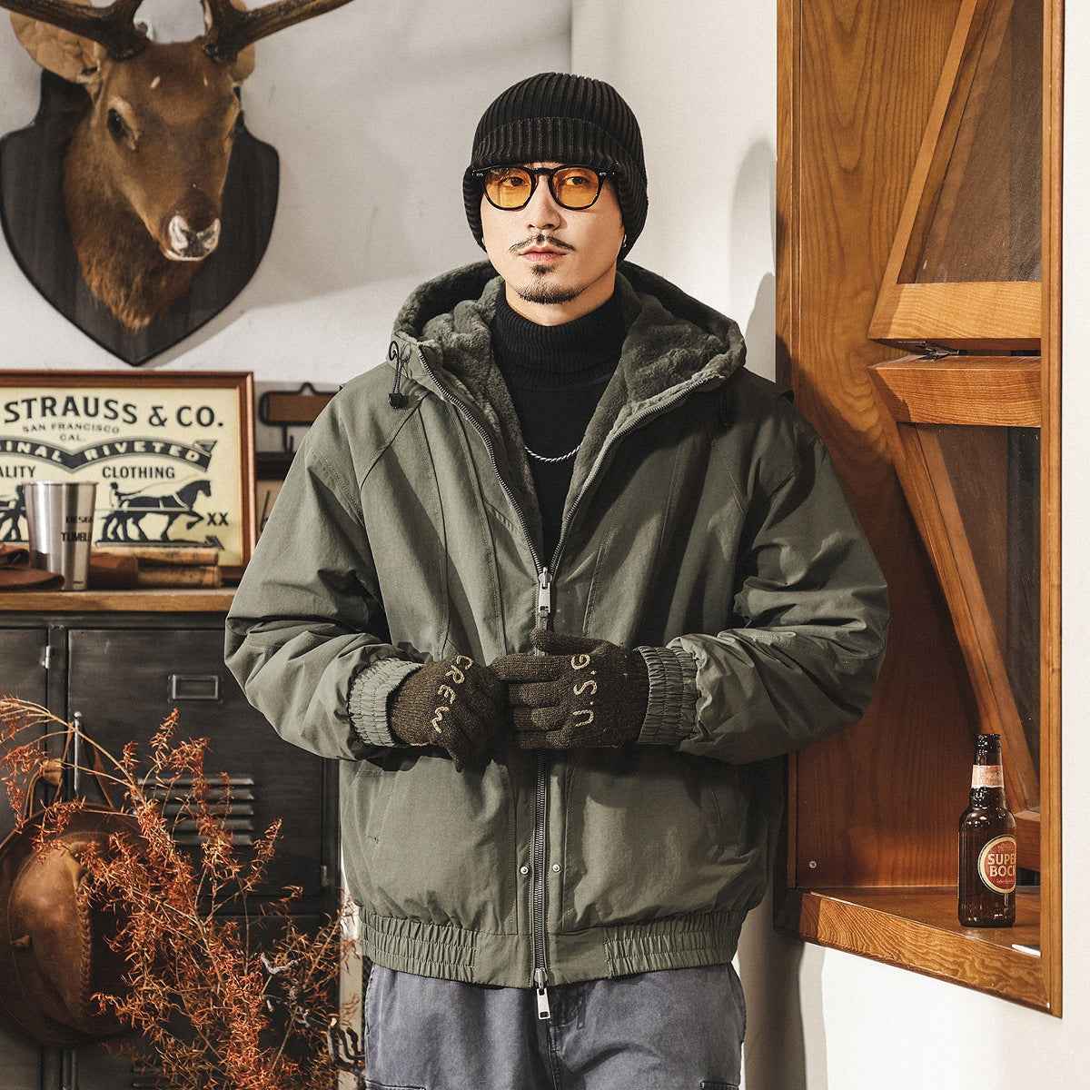 Reversible Faux Mink Winter Coat