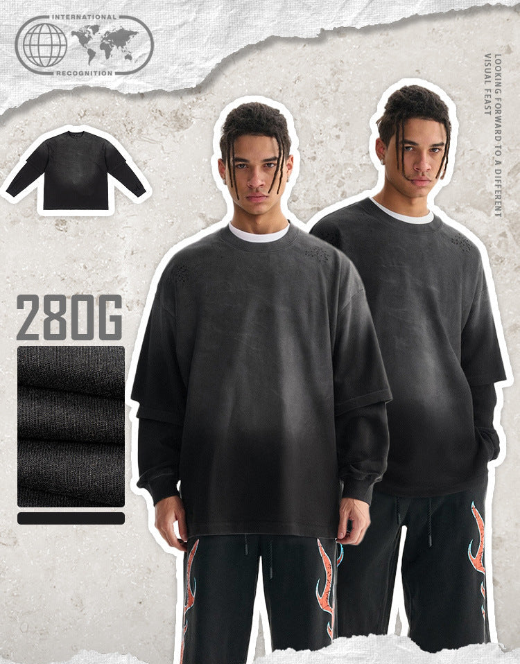 Gradient TwoPiece Long Sleeve Top