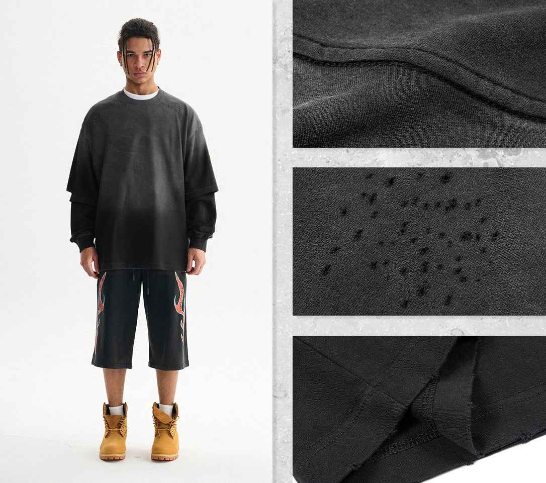 Gradient TwoPiece Long Sleeve Top