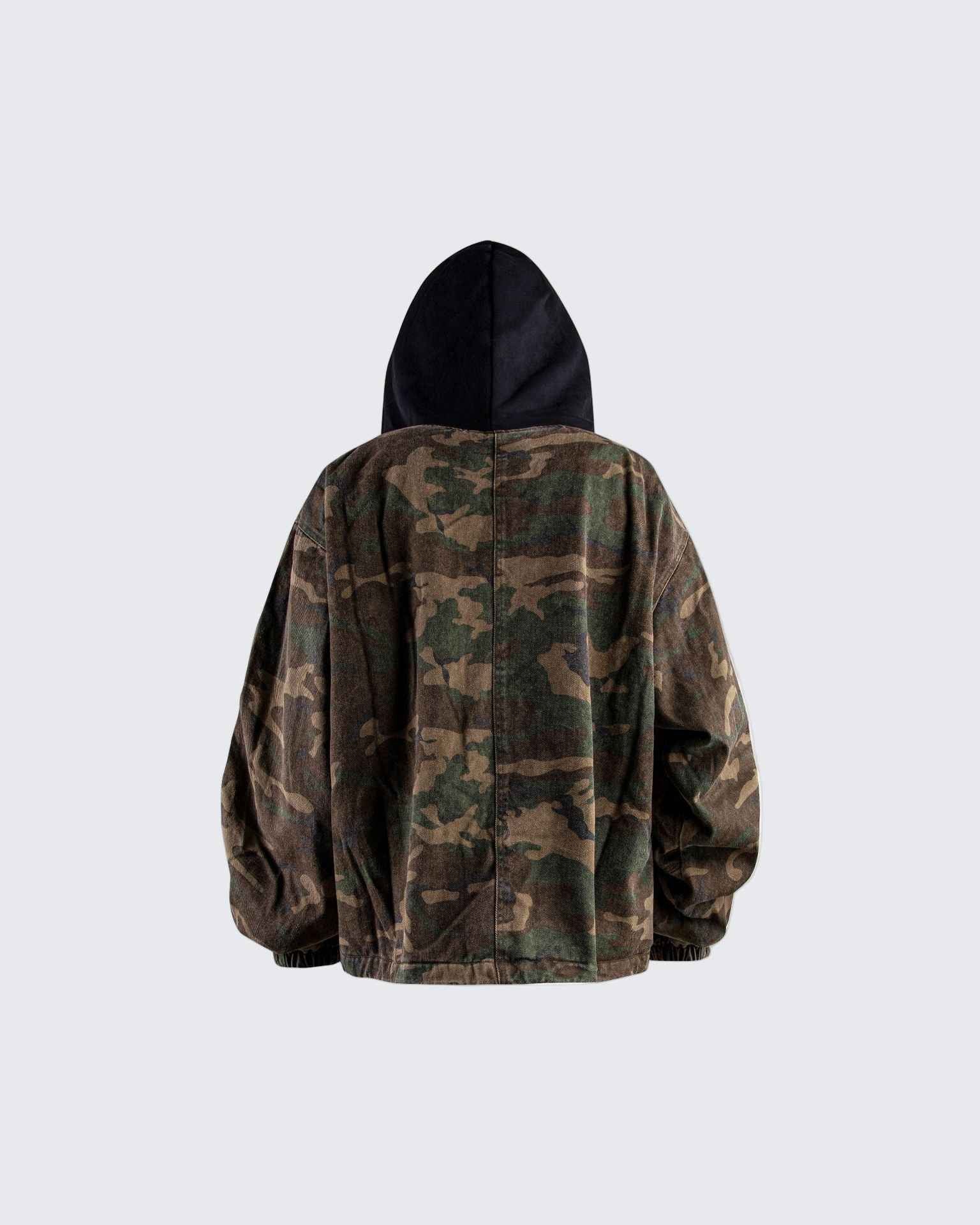 Phantom Camo Hood Denim Jacket