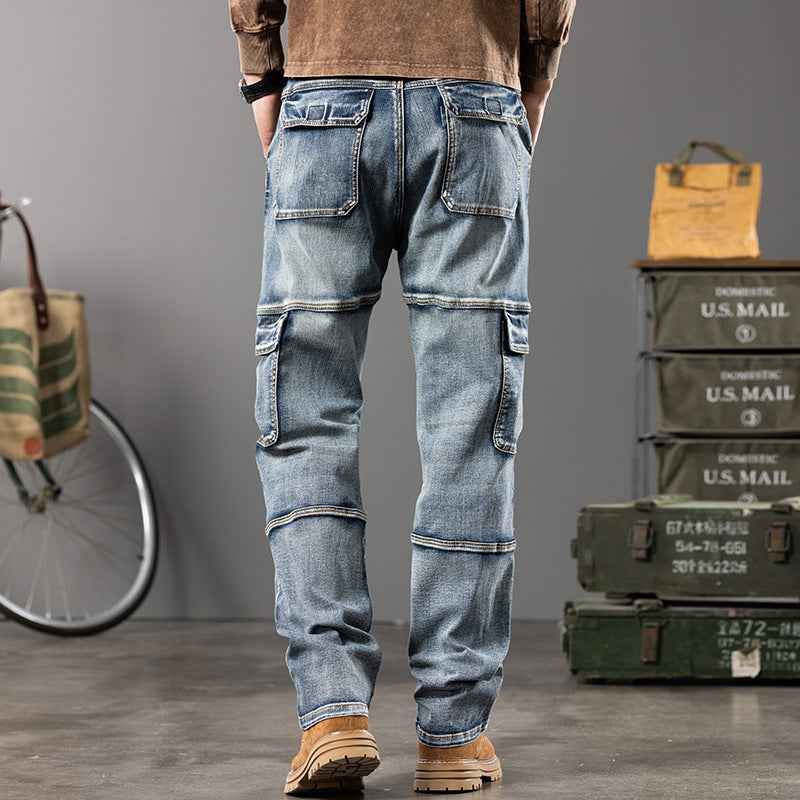 Denim Cargo Pants Jeans