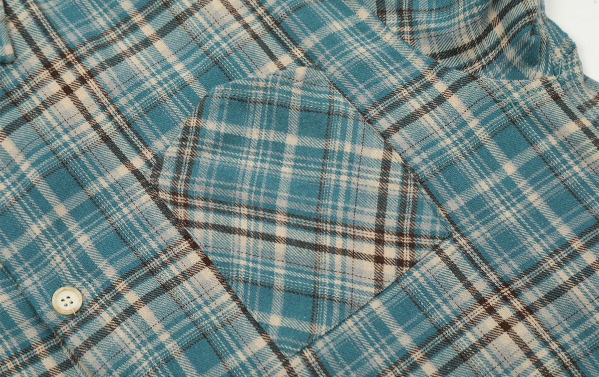 Distressed Plaid Flannel Shirt