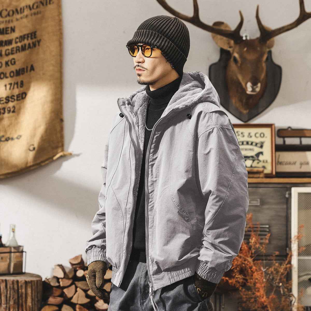 Reversible Faux Mink Winter Coat
