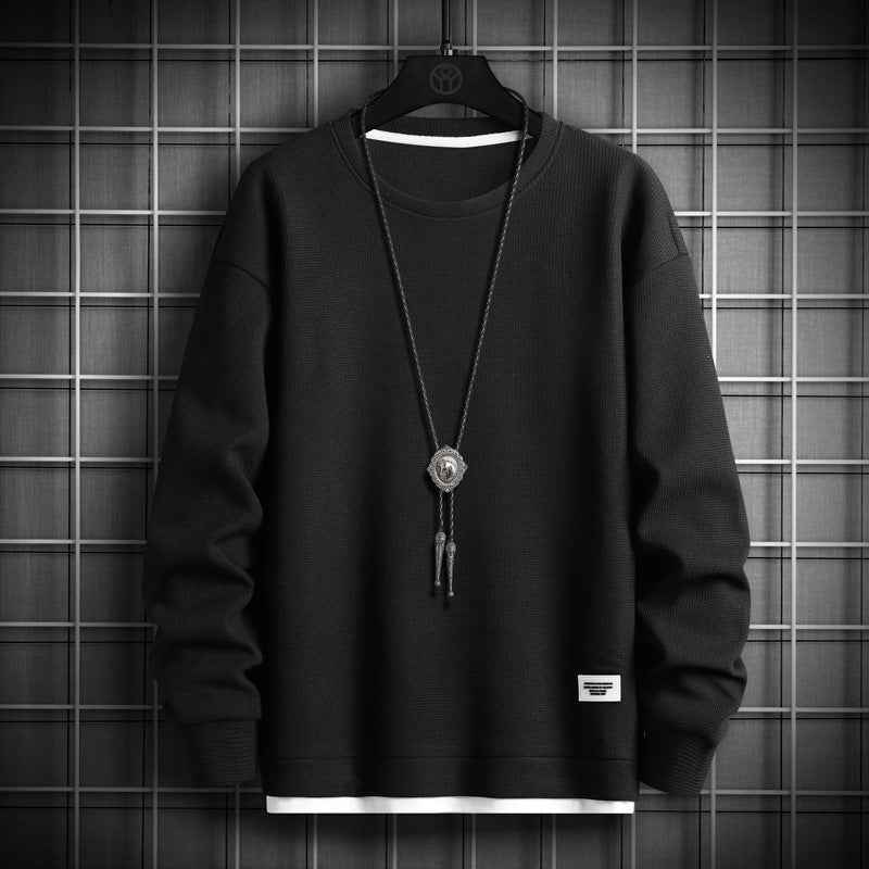 Waffle Knit Crewneck Sweatshirt