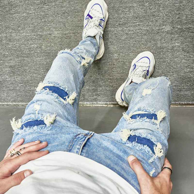 Distressed HighStreet Blue Skinny Jeans