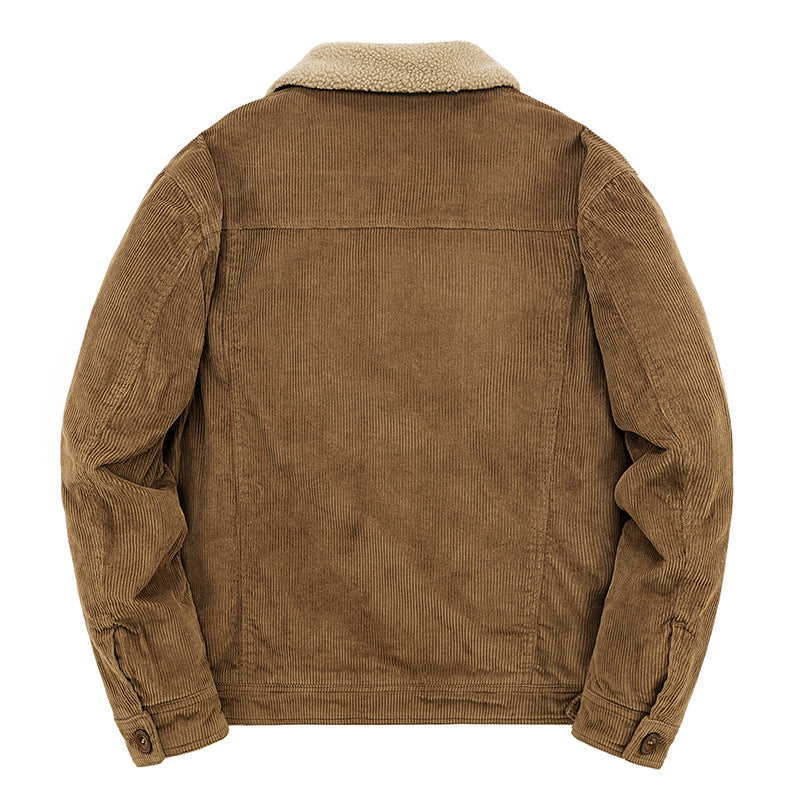 Corduroy Fleece Lined Cotton Trucker Jacket