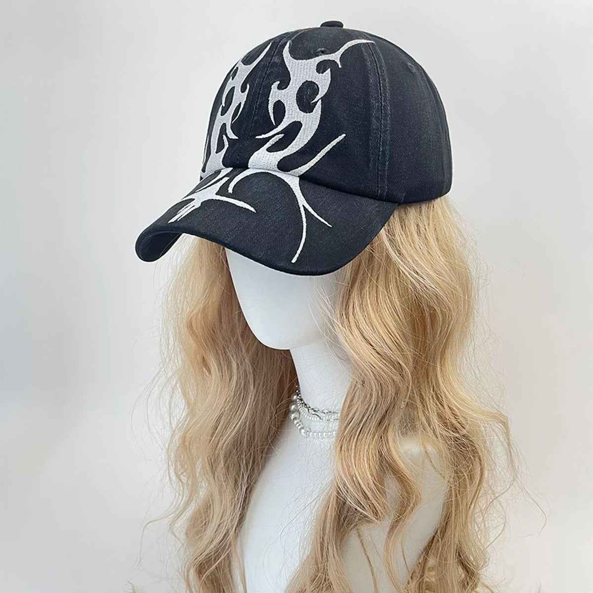 Embroidery Flame Baseball Cap