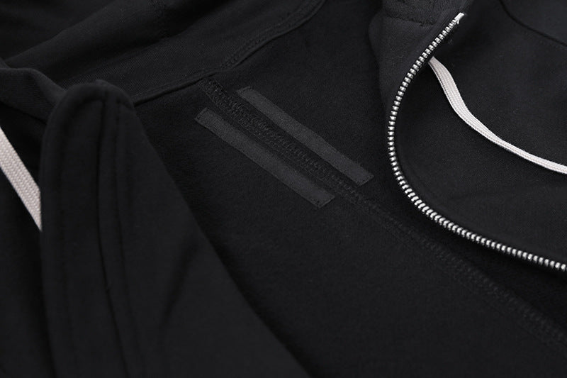 Dark Hooded Long Jacket