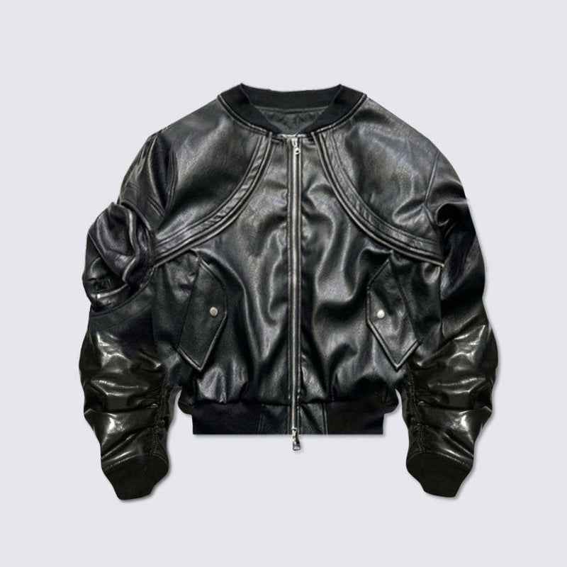 Designer Leather 'Flight' Jacket