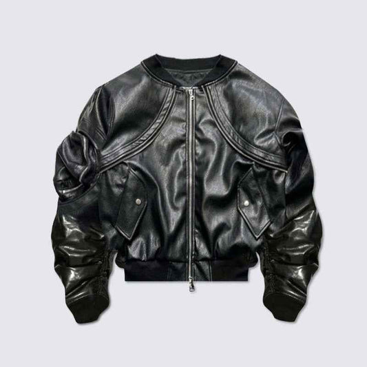 Designer Leather 'Flight' Jacket