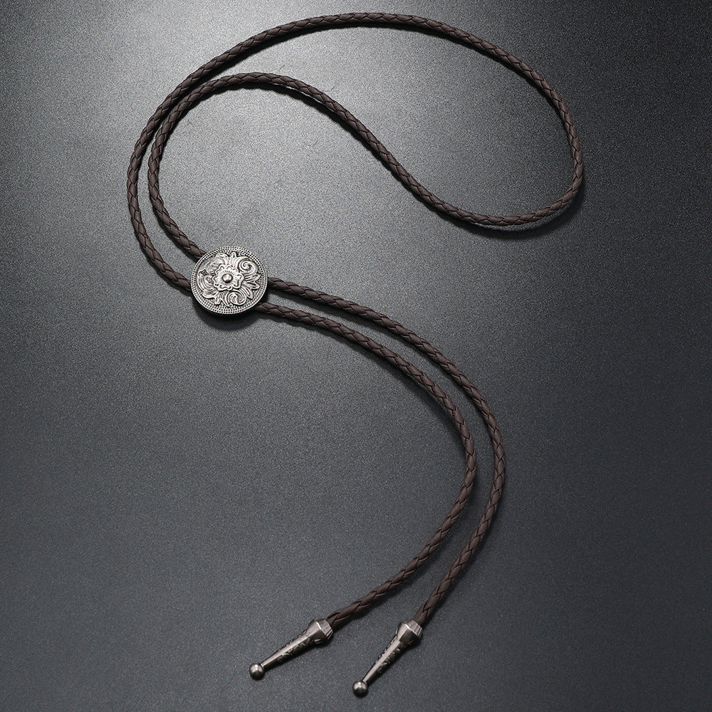 Arabesque Shield Bolo Tie Necklace
