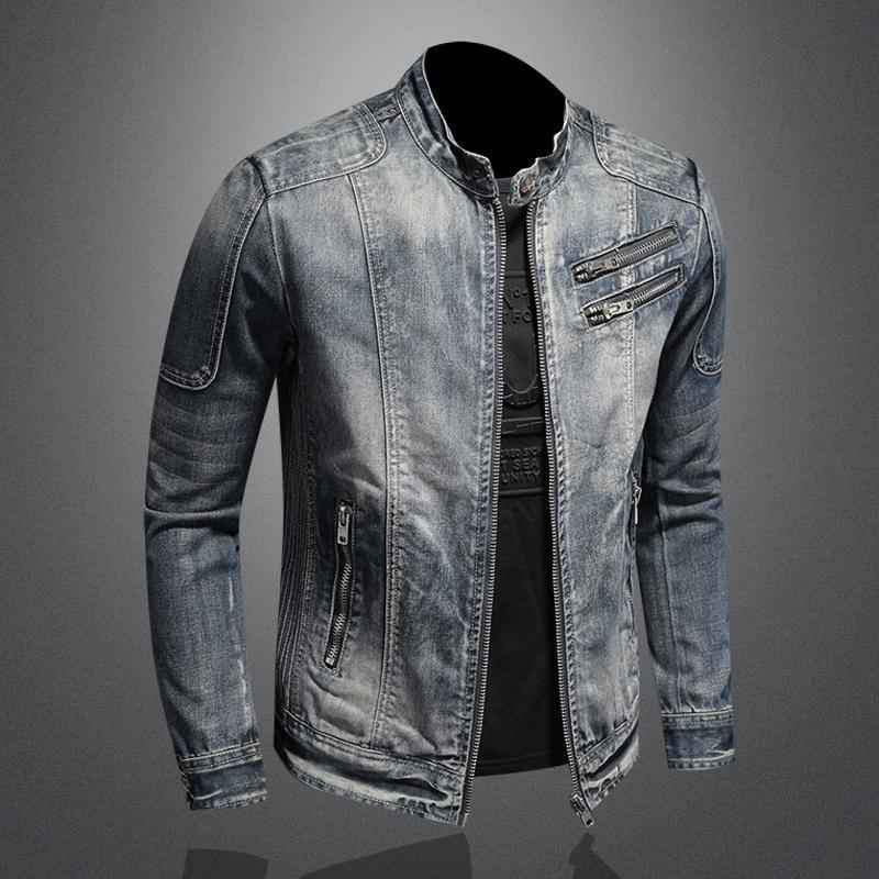 SK1 Denim Biker Jacket