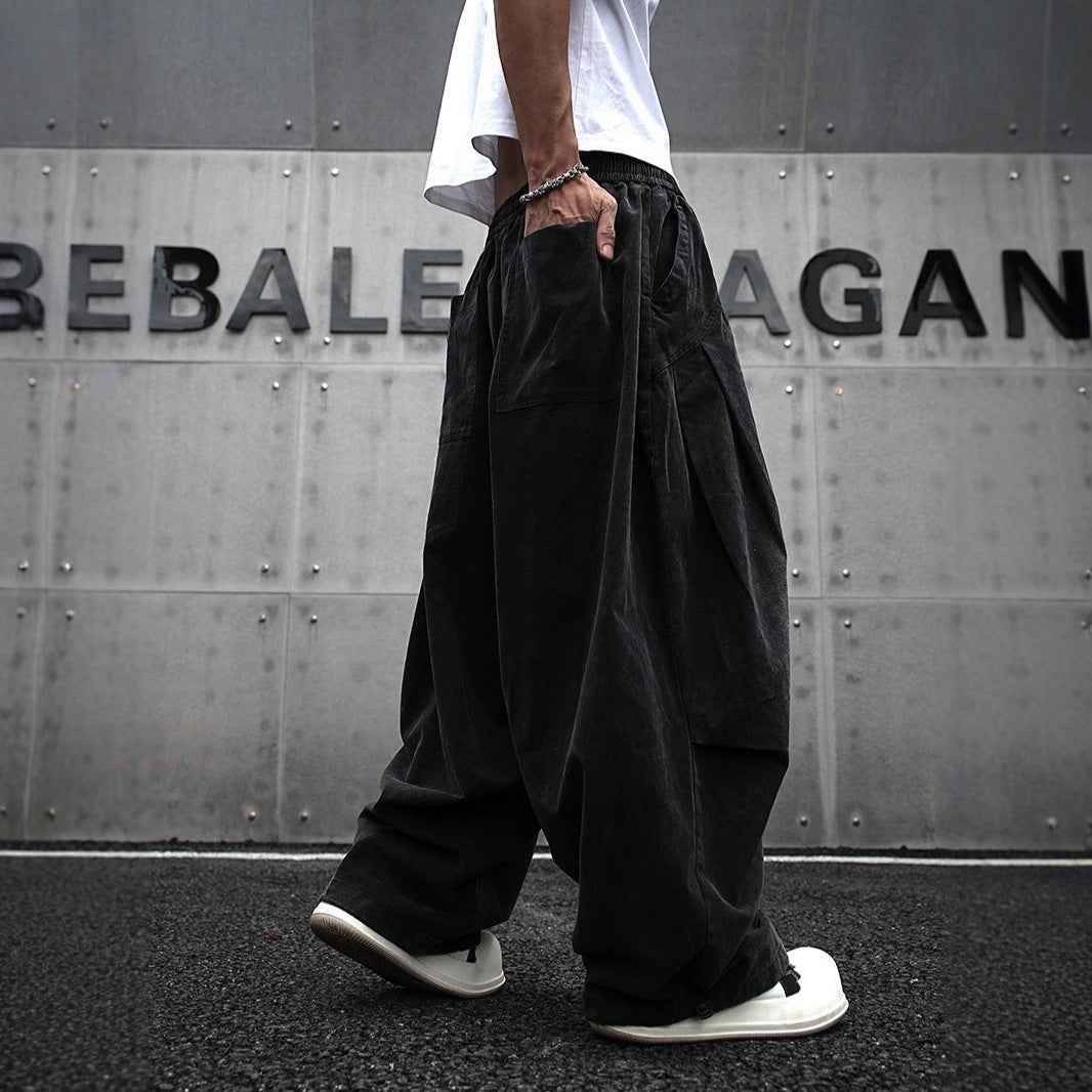 Baggy Wide-Leg Harem Pants