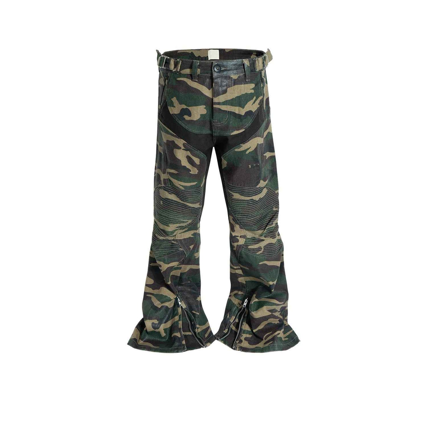Splicing Camo Wide Leg Flared Pants