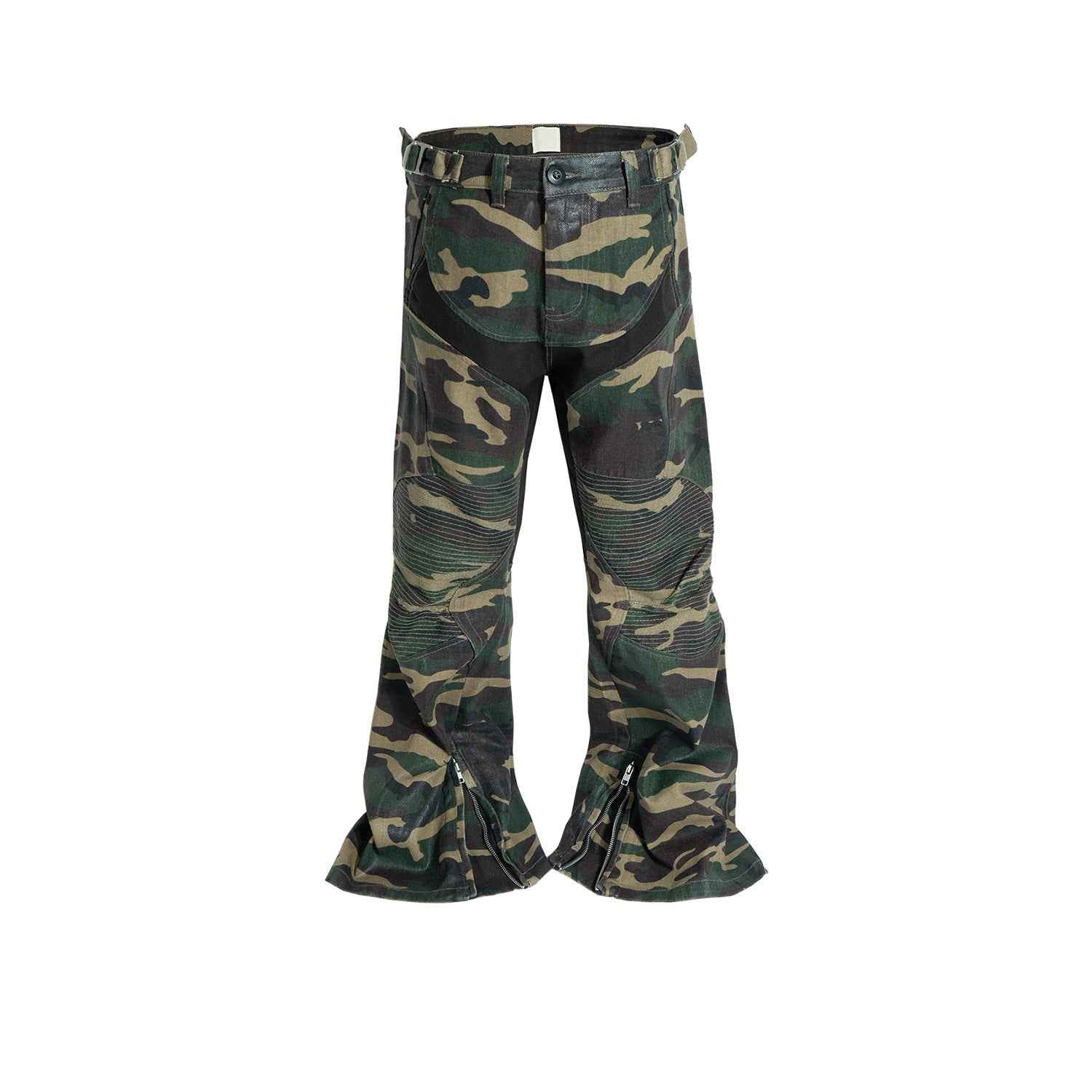Splicing Camo Wide Leg Flared Pants