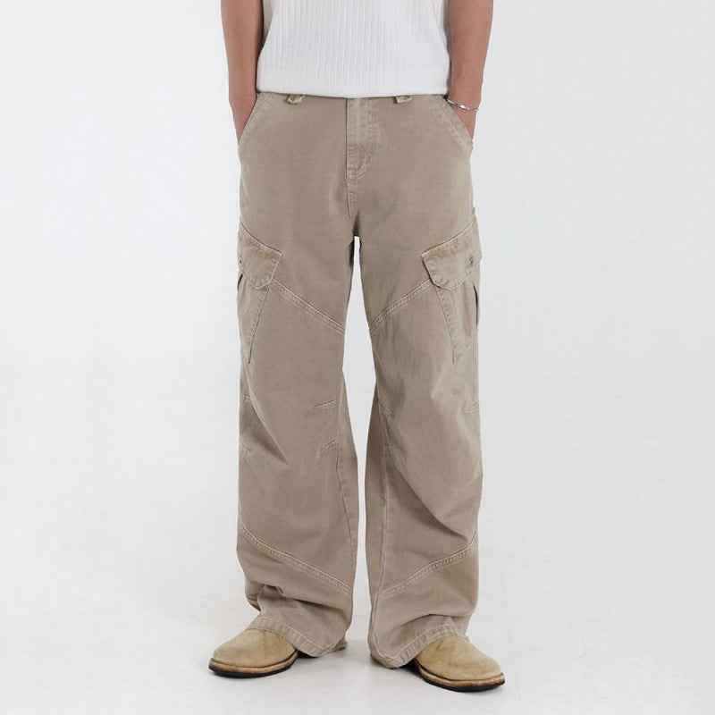 Retro Washed Relaxed Khaki Jeans