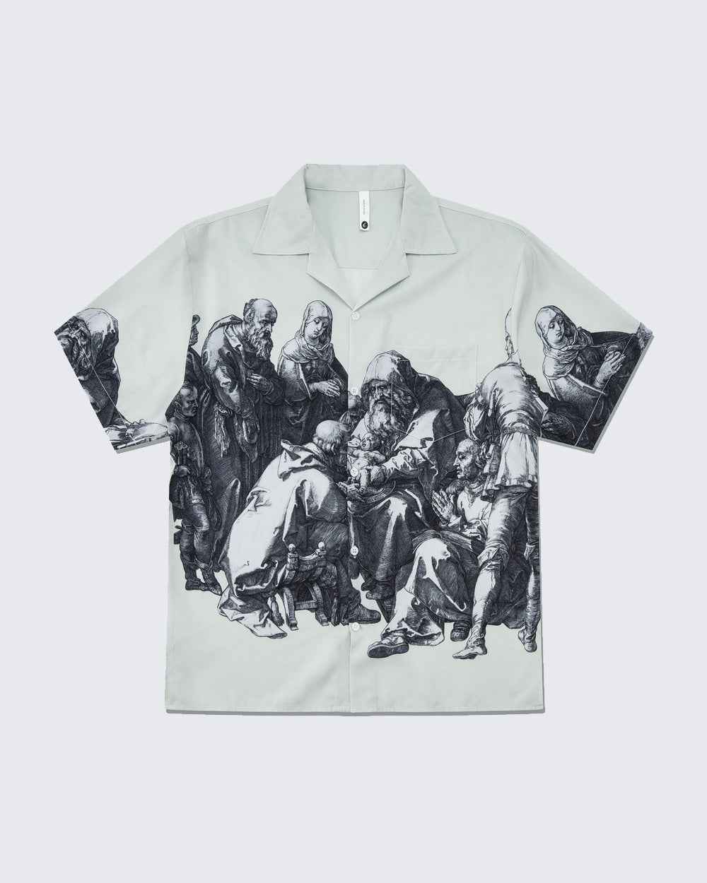 Retro Roman Print Short Sleeve Shirt