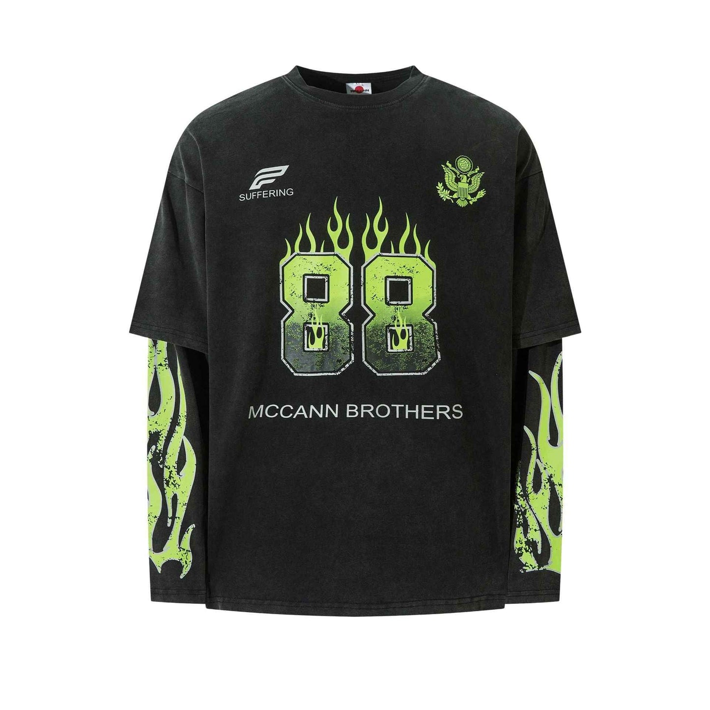 Green Flame '88' Long Sleeve Tee