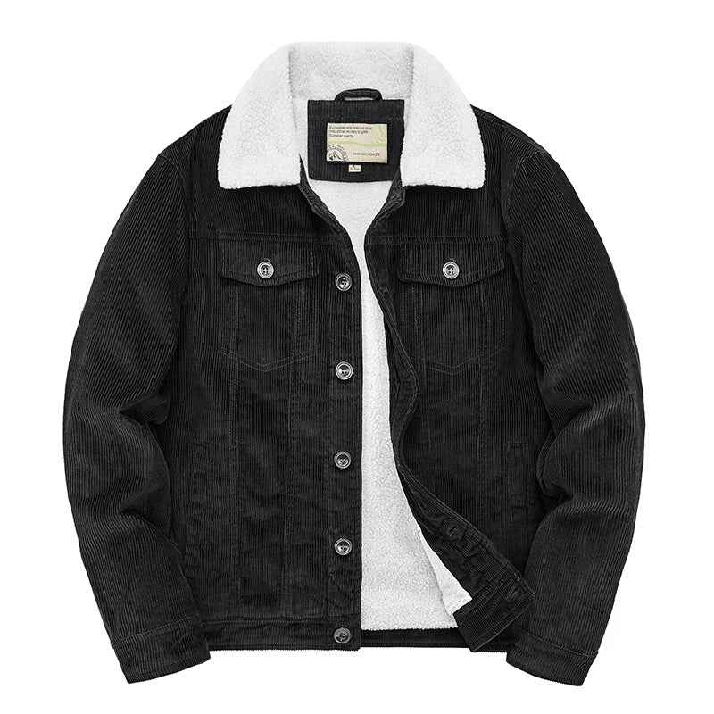 Corduroy Fleece Lined Cotton Trucker Jacket
