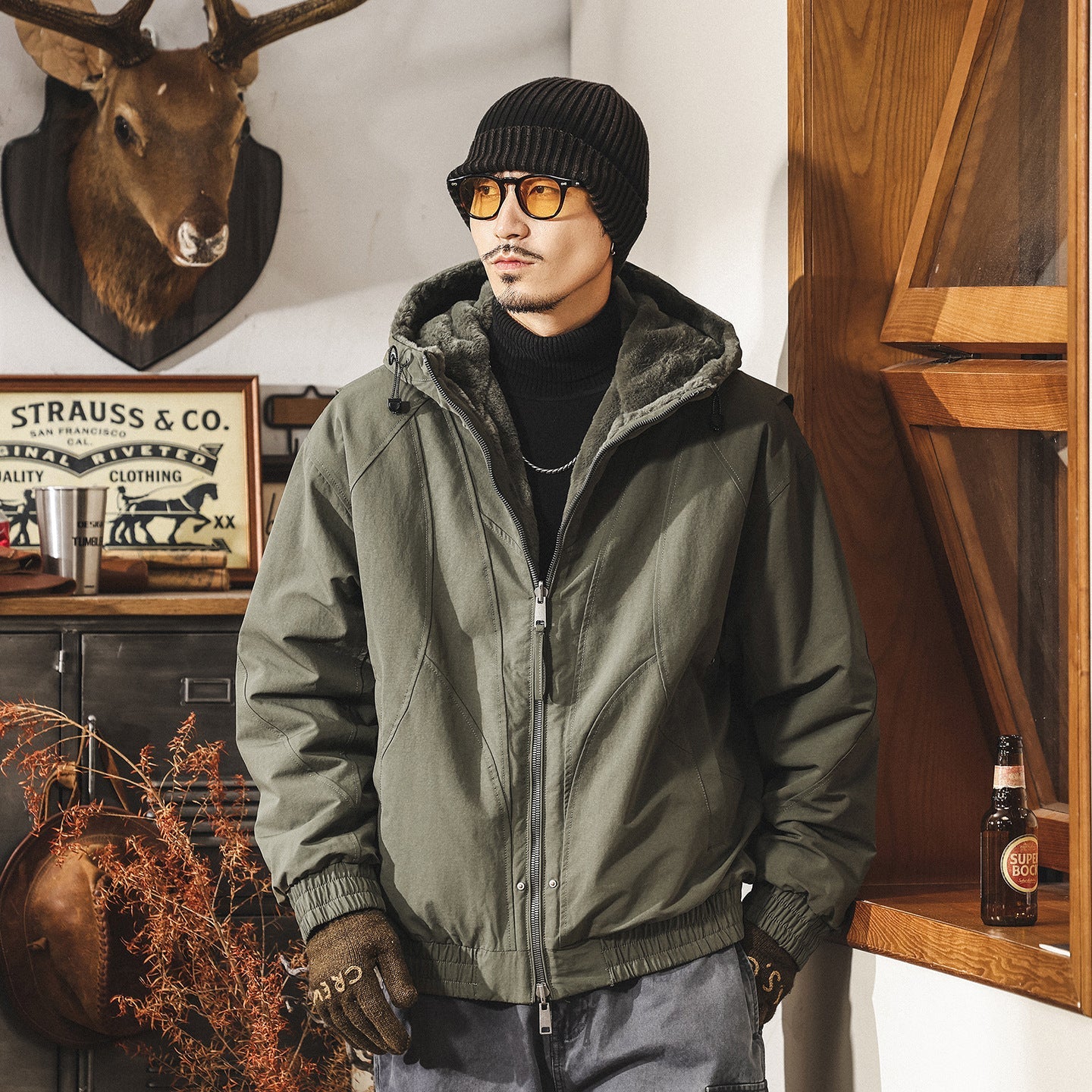 Reversible Faux Mink Winter Coat