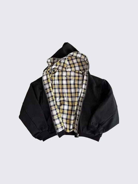 Plaid Reversible Zip Hoodie