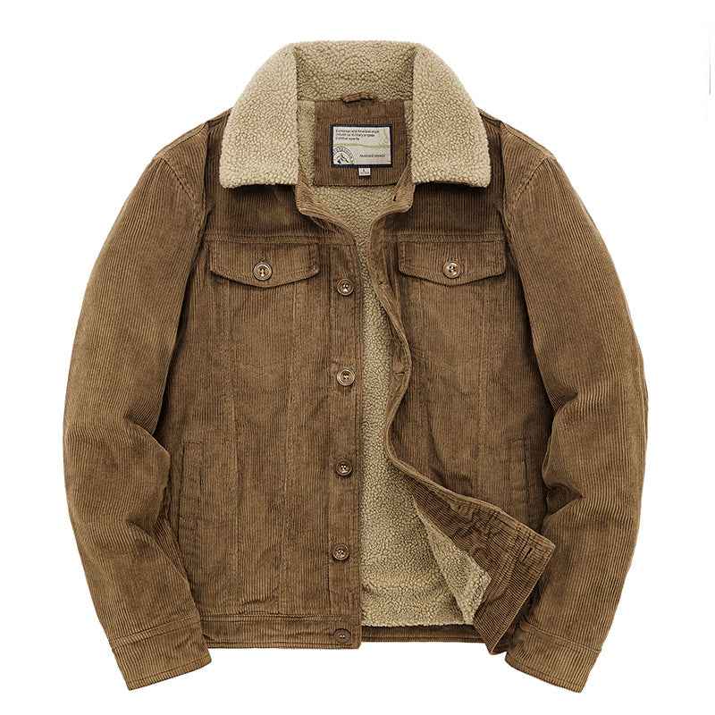Corduroy Fleece Lined Cotton Trucker Jacket