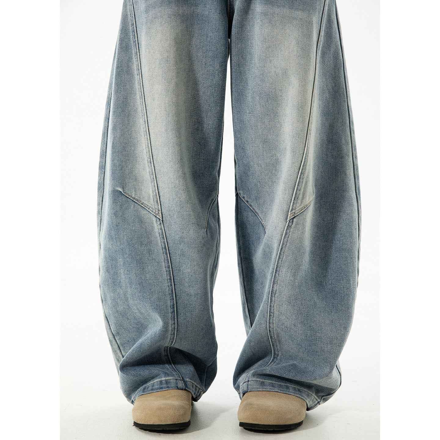 Retro Panelwork Denim Jeans