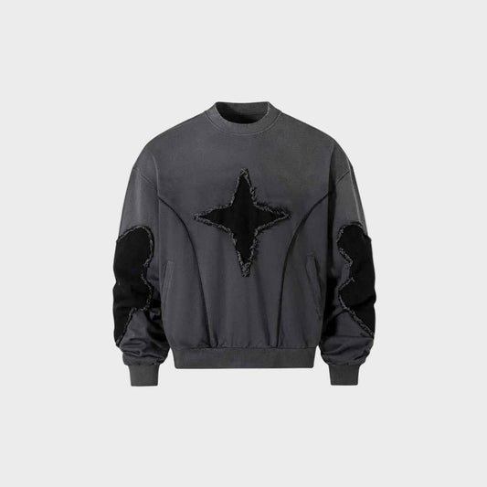 Structure Stitched 'Edge Star' Sweatshirt