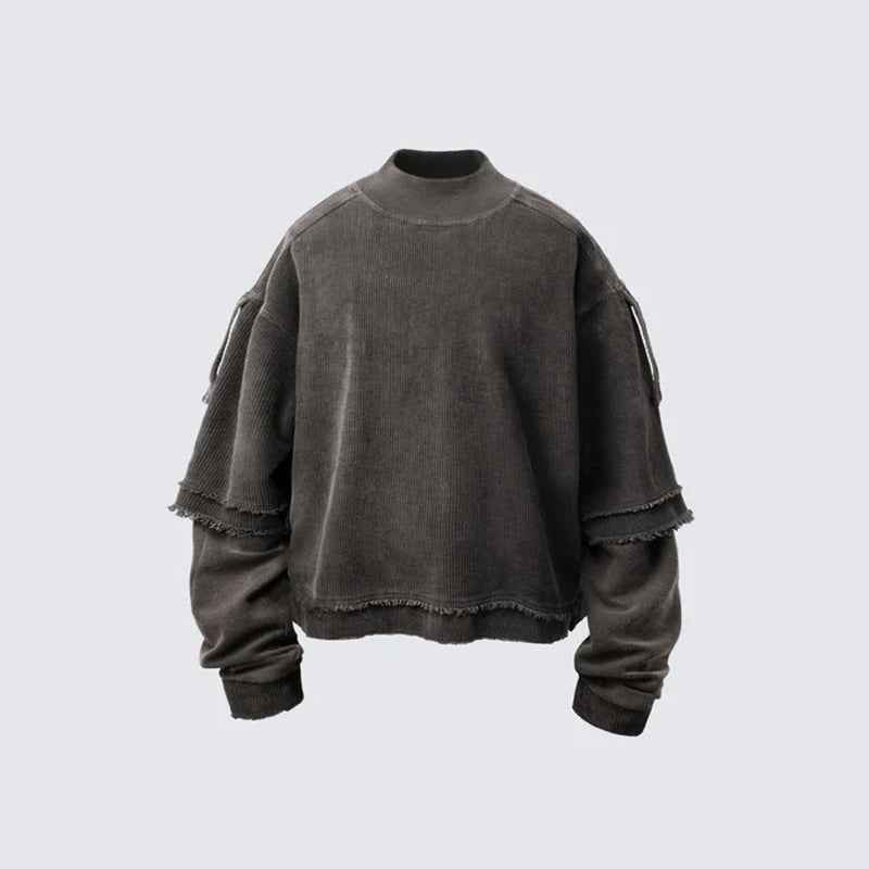 Double Layered 'Abyss' Washed Sweatshirt