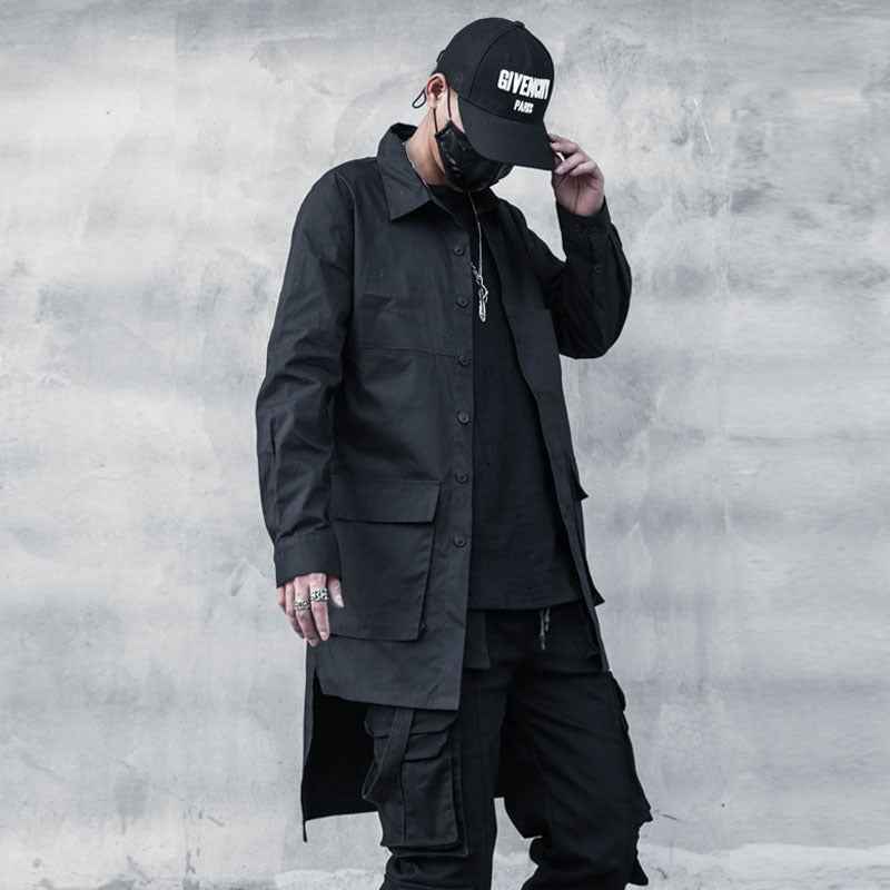 Black Long Overshirt Jacket