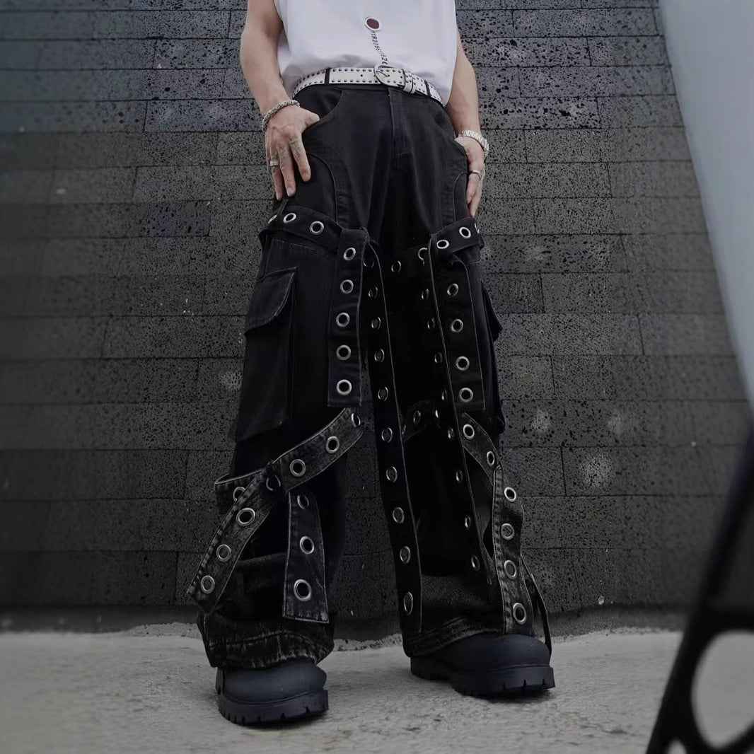 Heavy Punk Wide-Leg Pants